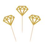 Topoox 100 шт упаковка g Ritter Gold бриллиант капкейк topa- кекс pick свадьба . примерно свадебный душ вечеринка 