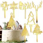  Рождество кекс topa- зеркало Gold акрил кекс topa- елка topa- кекс украшение Рождество elk snow хлопья Рождество кекс 