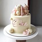ショッピングバースデーケーキ アクリル製ファーストバースデーケーキトッパー1個 - 1歳の誕生日ケーキデコレーション用品、ベビーシャワーの記念品、赤ちゃんの性別披露、1歳の赤ちゃん