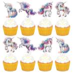 Keaziu 24 шт упаковка Unicorn лошадь капкейк topa- красочный лошадь капкейк pick baby душ свадьба мужчина девочка день рождения 