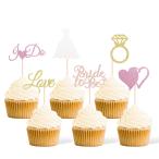 Gexolenu 24 шт Bride To Be капкейк topa-g Ritter двусторонний I Do Gold Rav розовый Heart бриллиант Lynn 