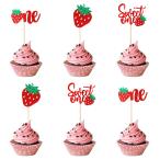  капкейк клубника topa-g Ritter капкейк украшение сладкий one First день рождения капкейк pick фрукты Thema красный клубника 