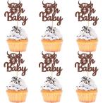 Keaziu 24 шт упаковка Oh Baby Highland корова капкейк topa- симпатичный Highland корова капкейк pick день рождения декоративный элемент 