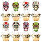 Keaziu 24 шт Halloween капкейк topa- Skull head капкейк pick baby душ Halloween . другой .. First день рождения 