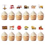 Molain 36 шт темно синий s traction машина палец на ноге n грузовик кекс украшение самосвал грузовик бульдозер Stop автограф экскаватор cup 