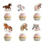 36 шт лошадь капкейк topa- лошадь день рождения кекс украшение baby душ девочка день рождения party сопутствующие товары Western ферма лошадь вечеринка 