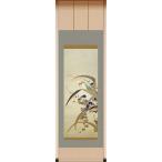 酒井抱一 十二か月花鳥図 七月 玉蜀黍朝顔に青蛙図 掛軸 アート 美術品 作品 日本画 複製画 - アートの友社