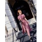 レースアップ　パーティードレス　２次会　結婚式　スタイリッシュ　