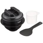 カクセー 炊飯器 電子レンジ調理 一合炊き 備長炭配合 ちびくろちゃん ブラック