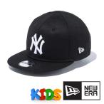 ショッピングニューエラ キャップ ニューエラ ベビー キャップ フラットバイザー 帽子 乳児用 NEWERA My 1st 9FIFTY 赤ちゃん ニューヨーク・ヤンキース ブラック × ホワイト 黒