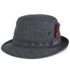 アルペンハット 紳士 帽子 ブランド ボルサリーノ Borsalino ハット メンズ チェック柄 ウール チャコールグレー