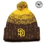 47brand ニット帽 ボンボン カフニット サンディエゴ・パドレス CASCADE CUFF KNIT メンズ レディース 秋冬 ブランド グラデーション ブラウン 14936739