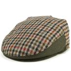 ハンチング 紳士 メンズ ダレーナ dalena ガンクラブチェック ツイード 高級 上質 モスグリーン