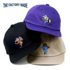 THE FACTORY MADE キャップ メンズ キャラクター ファクトリーメイド 帽子 ツイル マスコットキャップ 58cm ベースボールキャップ ベージュ ブラック パープル