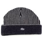 ニット帽 ワッチ ラコステ lacoste メンズ レディース 秋冬 ファッション ストライプ ニット ウール グレー
