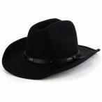 ウエスタンハット フェルト 帽子 秋冬 ウール100% テンガロン ハット メンズ 大きいサイズ KennyK クラシカル ホンブルグ レディース シンプル LTC 黒/ブラック