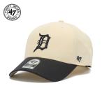ショッピングBrand 47 キャップ デトロイト・タイガース ベースボールキャップ 47brand 帽子 ブランド フリーサイズ '47 エムブイピー デトロイト・タイガース 2-Tone ナチュラル