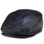 ショッピングハンチング ハンチング帽 メンズ 紳士 ハンチング 帽子 レディース レディス レザー ユーズド感 革 ステットソン 秋冬 ブラック