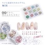 ネイル用品 ラメと乱切り 極薄 ホログラム 12色セット ミックスセット 12色セット ホロラメ ネイルアート デコレーション ネイルデザイン 【ケース割れあり】