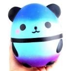 スクイーズ miniサイズ 卵型 ブルー パンダ 低反発 ぬいぐるみ おもちゃ 動物 かわいい ストラップ 握る ストレス解消 もちもち 卵パンダ ミニサイズ 送料無料