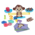 【箱痛み、箱なし】 天秤 バランス シーソーのおもちゃ 茶色いおサルさんと知恵比べ 測り 付属付き セット カラフル 楽しい学習 早期知育玩具 学習 キッズ ブロ