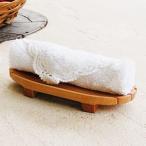 アジアン雑貨 サウォウッドの楕円形おしぼり置きトレイ アジア工房 10633