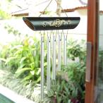 バンブーとステンレスで出来た小さな民族模様の優しい音色の風鈴 ウィンドチャイム バリ 雑貨 アジア雑貨 アジアン雑貨 ウインドチャーム 風りん 10917