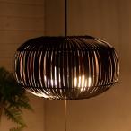 ペンダントライト 照明 吊り下げ バンブー製 竹 直径約40cm アジアン バリ雑貨 天井照明 おしゃれ ランプ オーバルタイプ 13582