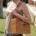 アジアン雑貨アタ製かごバッグCタイ...