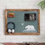 パンチングボードベア イラスト ブルー 壁掛け 有孔ボード ペグボード 約30mm 収納 青 フレーム パネル フック ディスプレイ ウォールデコレーション 66430