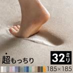 ラグ 高反発 厚手 ラグマット ホットカーペット ラグ 床暖房 もっちり 185×185cm ソフチェ オールシーズン おしゃれ 北欧 インテリア 西海岸 k400-185x185