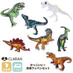 ワッペン 7枚セット アイロン 恐竜 ダイナソー 大きめ 入園準備 入学準備 新入学 新入園 幼稚園 保育園 小学校 ネコポス送料無料
