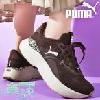 ヒョウ柄 プーマ レディース 厚底 スニーカー 履き心地抜群 ふわふわインソール PUMA SOFTRIDE メイブ アニマル ウィメンズ レオパード 2026春夏新作 313610