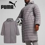 ショッピングベンチ プーマ ベンチコート PUMA TEAMFINAL BENCH JKT ロング丈 ロングコート アウター 防寒 ジャンパー スポーツ観戦 フード付き 2025秋冬新作 658739