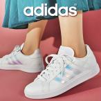 アディダス レディース スニーカー adidas GRANDCOURT BASE 2.0 W ローカット カジュアル シューズ 靴 ホワイト 白 玉虫色 オーロラ IG6374