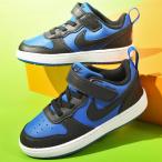 ナイキ スニーカー キッズ ベビー NIKE コート ボロー LOW リクラフト TD ベビーシューズ 子供靴 シューズ 靴 ベルクロ ブルー ブラック hm6300 2025夏新作