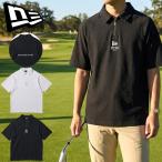 2026春夏新作 ネコポス発送！ゴルフウェア 半袖 ポロシャツ ニューエラ NEW ERA GF SS SEERSUCKER POLO メンズ 吸汗速乾  UVカット 抗菌加工
