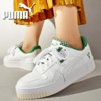 プーマ レディース 厚底 スニーカー ヒール高3cm PUMA キャリーナ ストリート ブロッサム ローカット シューズ 靴 ホワイト 白 グリーン 緑 2024春夏新作 395094