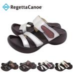 リゲッタカヌー レディース サンダル 4.5cmヒール Regetta Canoe スリーストラップサンダル エッグヒール コンフォート ベルクロ 日本製 カジュアル CJEG5223A