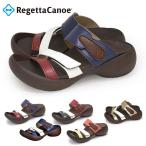 リゲッタカヌー レディース サンダル 4.5cmヒール Regetta Canoe スリーストラップサンダル エッグヒール コンフォートサンダル ベルクロ 日本製 CJEG5224A