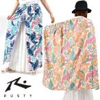 RUSTY ラップタオル ラスティ レディース 巻き巻きタオル 総柄 ビーチタオル 大判タオル 海水浴 プール UPF50+ 100×125cm 922950 2022春夏新作