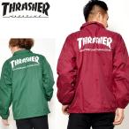 30%off コーチジャケット THRASHER スラッシャー メンズ ロゴ ナイロンジャケット スケボー スケート スケボー スノーボード 定番