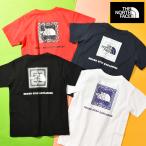 ゆうパケット発送!ノースフェイス UV バンダナ柄 半袖Tシャツ キッズ THE NORTH FACE バンダナ スクエア ロゴ ティー 子供 NTT32546 2025春夏新作