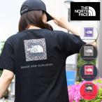 ノースフェイス バンダナ柄 半袖Tシャツ レディース 白 パープル THE NORTH FACE スクエア ロゴ 2024春夏新作 NTW32446