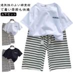  выставить девочка симпатичный casual Kids футболка + полоса рисунок брюки верх и низ в комплекте Kids модный простой весна летний Корея способ одежда для дома 