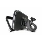 ショッピングユピテル 【Y-ST-016B】ユピテル(YUPITERU) ５インチナビ用 YERA・ポータブルナビ 自転車＆バイク用　防水ケース付き ダブルロック取付キット・スタンド