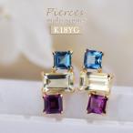 K18YGピアス天然石ピアス18金...