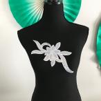  украшен блестками узор утюг склейка возможно цветок Leotard жезл костюм нашивка выше like утюг для танцевальный костюм оборудование орнамент приклеивание цветочный принт художественная гимнастика белый 