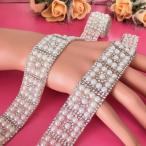 Yahoo! Yahoo!ショッピング(ヤフー ショッピング)ラインストーン クリア トリム パールビーズ ストーン クリア キラキラ 衣装 ダンス 装飾 ネックライン ラインストーンモチーフ アイロン用 接着 ダンス