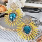 Yahoo! Yahoo!ショッピング(ヤフー ショッピング)ピアス ゴールド アクセサリー 幾何学的 ラインストーンピアス キラキラ 金色 ストーンピアス アクセサリー 社交ダンス ベリーダンス レディース ジュエリー